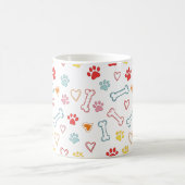 Muster für Paws und Herz Kaffeetasse (Mittel)