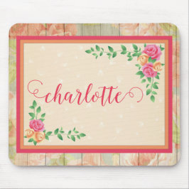 Muster für Peach-Rose Länderzaun Mousepad