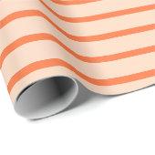 Muster für Peach und Orange Stripe Geschenkpapier (Rolleneckpunkt)