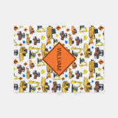 Muster für Personalisierte Baufahrzeuge Fleecedecke (Vorderseite (Horizontal))