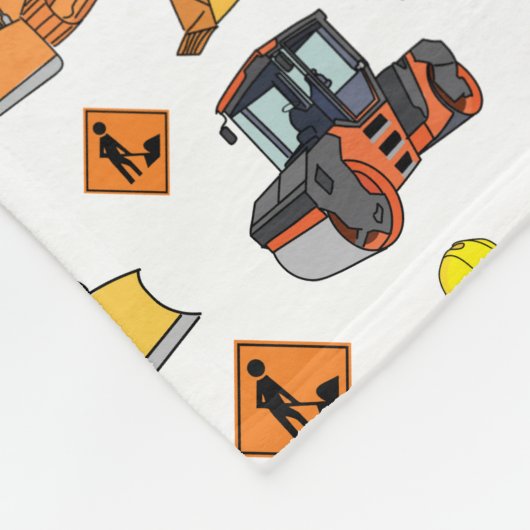 Muster für Personalisierte Baufahrzeuge Fleecedecke (Ecke)
