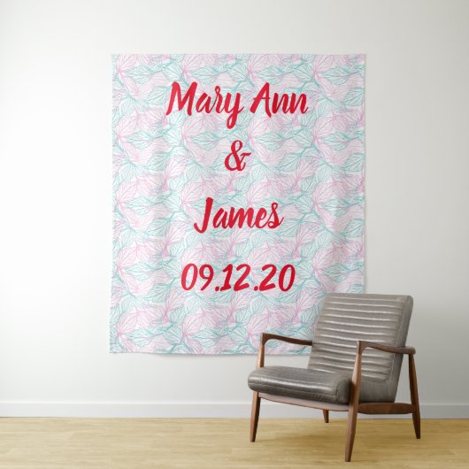 Muster für personalisierte Blätter Wandteppich (Beispiel)