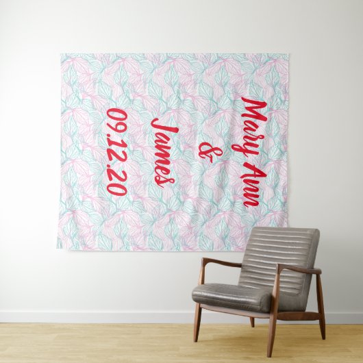 Muster für personalisierte Blätter Wandteppich (Beispiel (Horizontal))