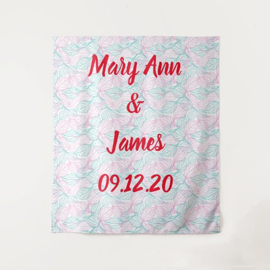 Muster für personalisierte Blätter Wandteppich (Vorderseite)