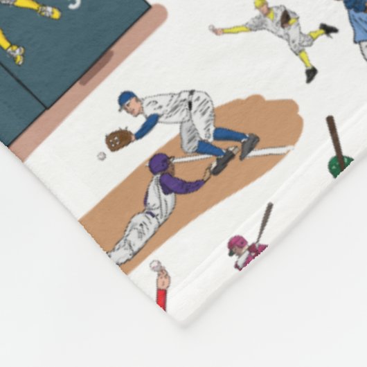 Muster für Personalisierte Fun Baseball-Spieler Fleecedecke (Ecke)