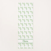 Muster für personalisierte grüne Blätter Yogamatte (Vorderseite)