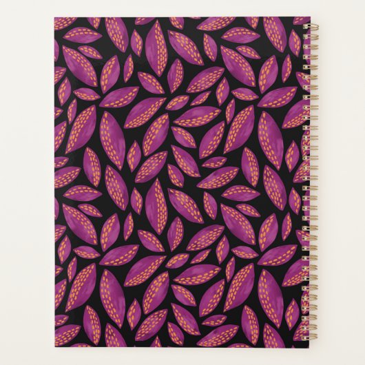 Muster für personalisierte Lila Herbstlaube im Her Planer (Rückseite)