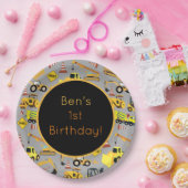 Muster für personalisierte LKW Pappteller (Party)