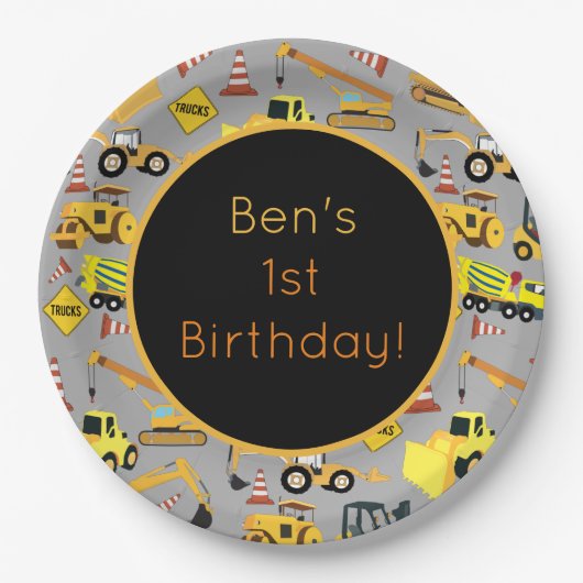 Muster für personalisierte LKW Pappteller (Vorderseite)