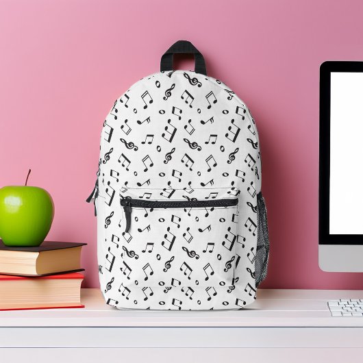 Muster für personalisierte Monogramm-Musiknoten Bedruckter Rucksack