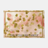 Muster für personalisierte Rose und braune Kreise Fußmatte (Vorderseite)