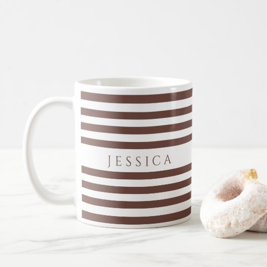 Muster für personalisierte Streifen Kaffeetasse (Mit Donut)