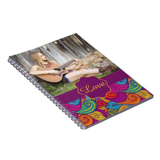 Muster für personalisierte Wavy Strip Wirbel Notizblock (Rechte Seite)