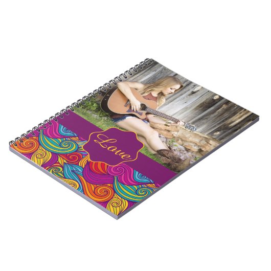 Muster für personalisierte Wavy Strip Wirbel Notizblock (Linke Seite)