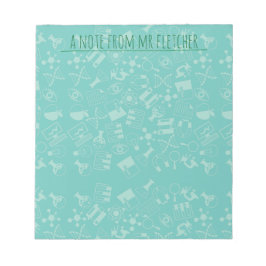 Muster für personalisierte Wissenschaftssymbole Notizblock