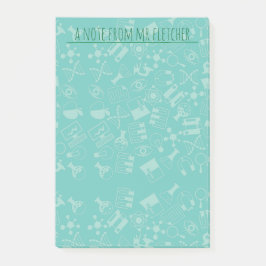 Muster für personalisierte Wissenschaftssymbole Post-it Klebezettel