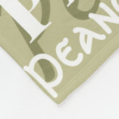 Muster für Pet Name Sage Green Small Fleecedecke (Ecke)