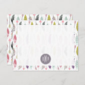 Muster für Pfeile und Federn Mitteilungskarte (Vorne/Hinten)