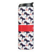 Muster für Pferde Herz und Rose Thermosbecher (Nach links gedreht)