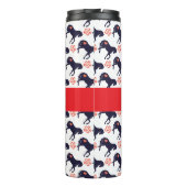 Muster für Pferde Herz und Rose Thermosbecher (Rückseite)