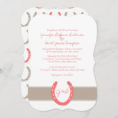 Muster für Pferdeschuhe Einladung (Vorne/Hinten)