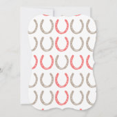 Muster für Pferdeschuhe Einladung (Rückseite)