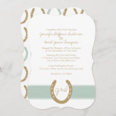 Muster für Pferdeschuhe Einladung (Vorne/Hinten)