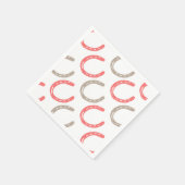 Muster für Pferdeschuhe Serviette (Ecke)