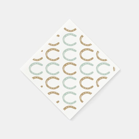 Muster für Pferdeschuhe Serviette (Ecke)