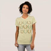 Muster für Pferdeschuhe T-Shirt (Vorne ganz)
