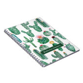 Muster für Pflanze der eleganten Aquarellkaktus-Bl Notizblock (Rechte Seite)