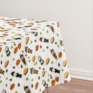 Muster für Pilger und Amerikanische Ureinwohner - Tischdecke