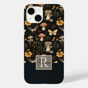 Muster für Pilze und Blume mit Namen Case-Mate iPhone 14 Hülle