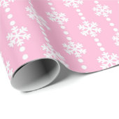 Muster für Pink-Baby-Winterschneeflocken Geschenkpapier (Rolleneckpunkt)