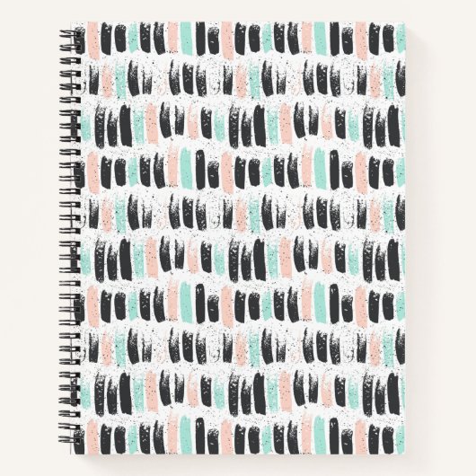 Muster für Pinsel und Tintenstriche Notizblock (Vorderseite)