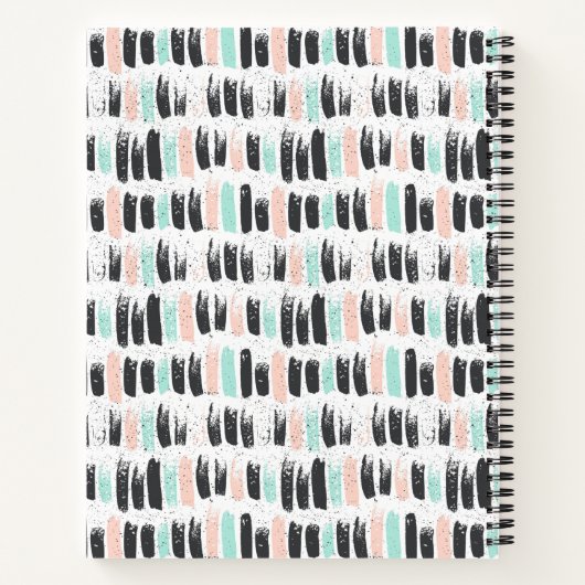 Muster für Pinsel und Tintenstriche Notizblock (Rückseite)