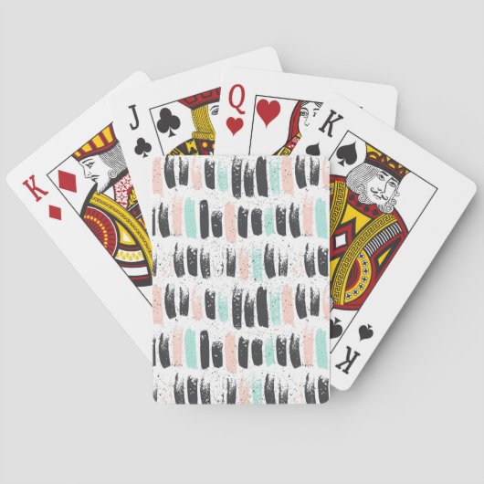 Muster für Pinsel und Tintenstriche Spielkarten (Rückseite)