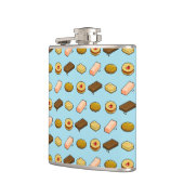 Muster für Pixel-KunstBiscuit- und Cookie-Auswahl Flachmann (Links)