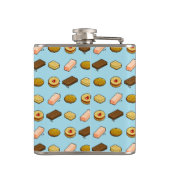 Muster für Pixel-KunstBiscuit- und Cookie-Auswahl Flachmann (Rückseite)