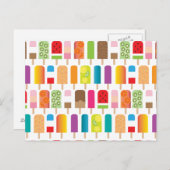 Muster für Popsice Ice Cream Bars Postkarte (Vorne/Hinten)