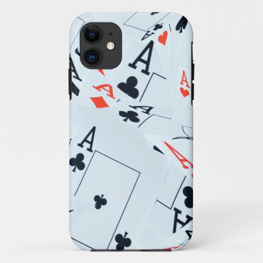 Muster für Quad Aces Poker Cards, Case-Mate iPhone Hülle (Rückseite)