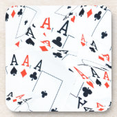 Muster für Quad Aces Poker Cards, Getränkeuntersetzer (Vorderseite)