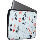 Muster für Quad Aces Poker Cards, Laptopschutzhülle (Vorne Rechts)