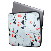 Muster für Quad Aces Poker Cards, Laptopschutzhülle (Vorderseite Links)