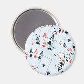Muster für Quad Aces Poker Cards, Magnet (Vorderseite/Rückseite)