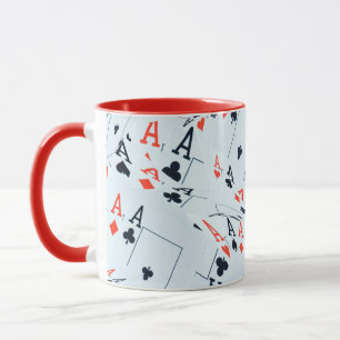 Muster für Quad Aces Poker Cards, Tasse