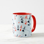 Muster für Quad Aces Poker Cards, Tasse (VorderseiteRechts)