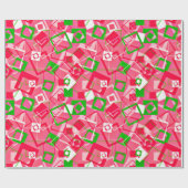 Muster für Re-Re-Quadrate Geschenkpapier (Flach)