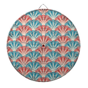 Muster für Red and Blue Peacock Schwanz Dartscheibe