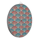 Muster für Red and Blue Peacock Schwanz Dartscheibe (Vorderseite Links)